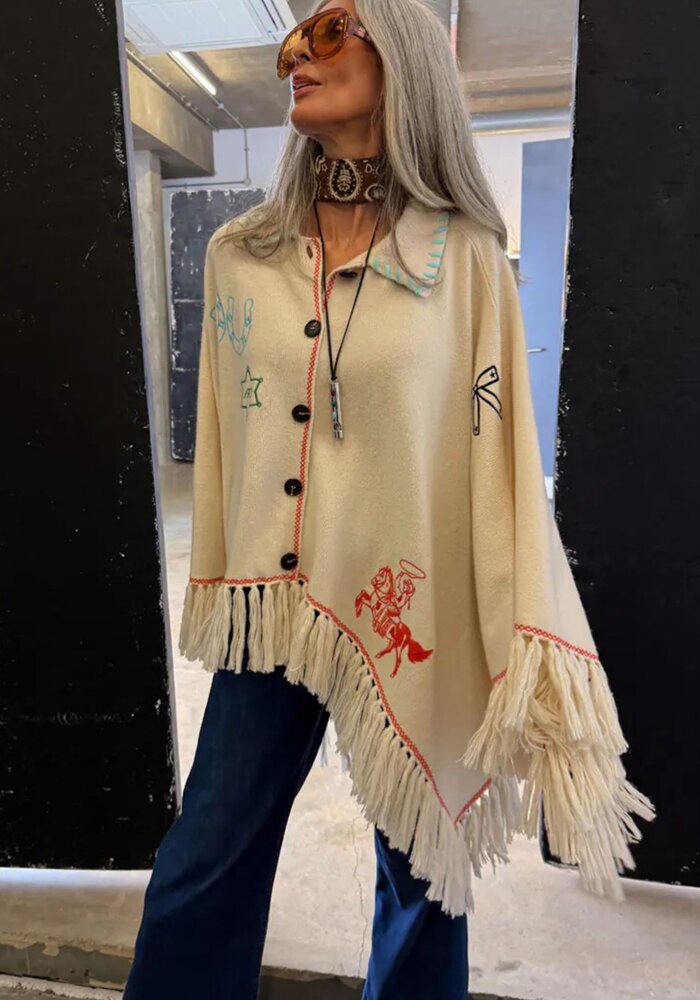Never Fully Dressed Western Knitted Cape