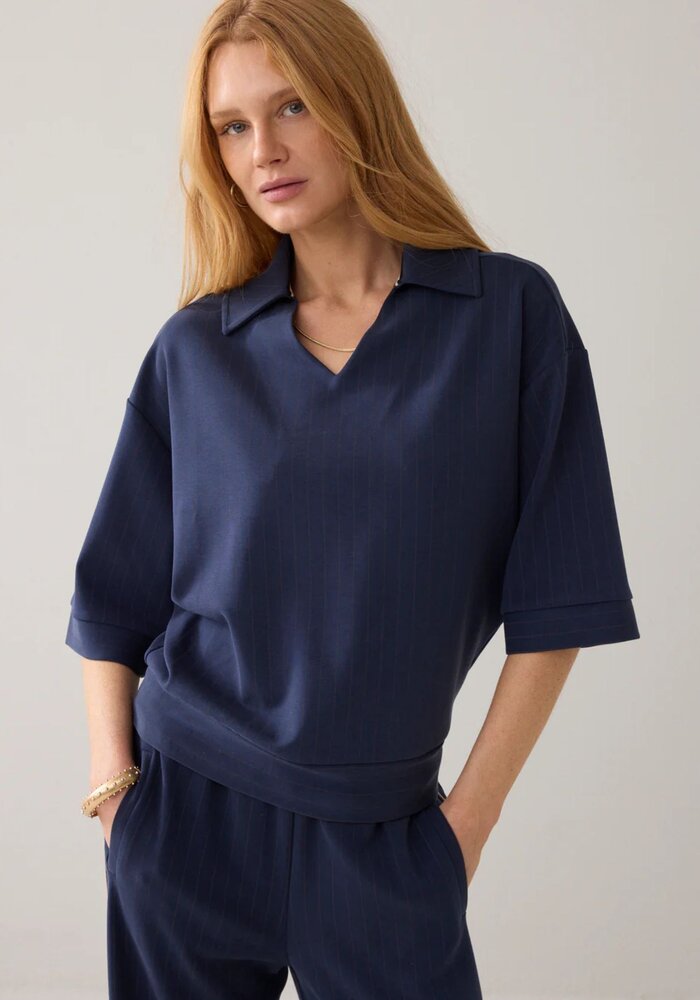 Summum Pinstripe Polo Shirt 3s5253