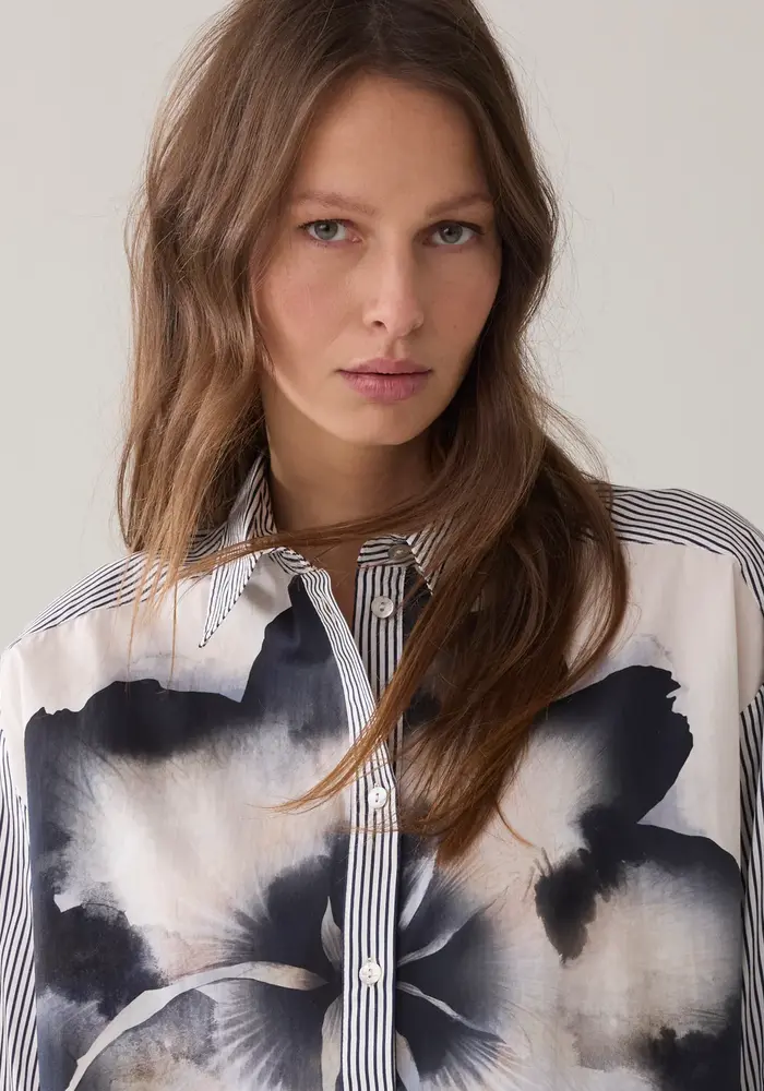 Summum Big Flower Cotton Shirt 2s3451