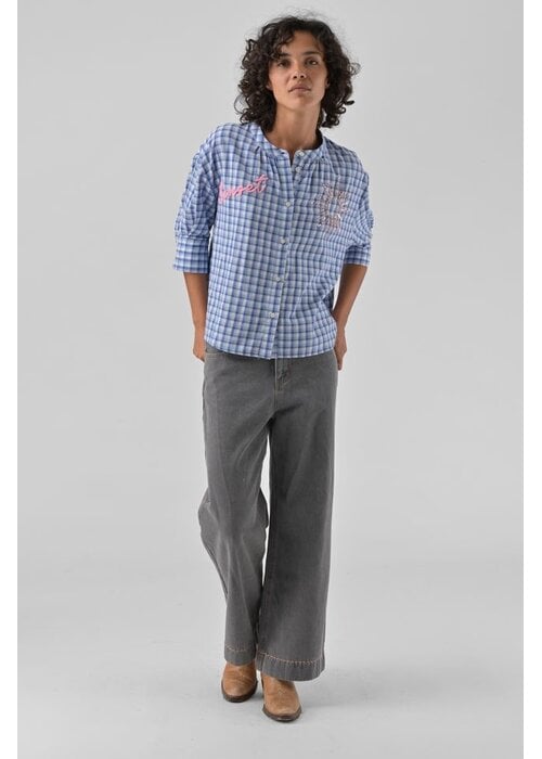 ORFEO PARIS Orfeo Simone Gingham Sunset Shirt