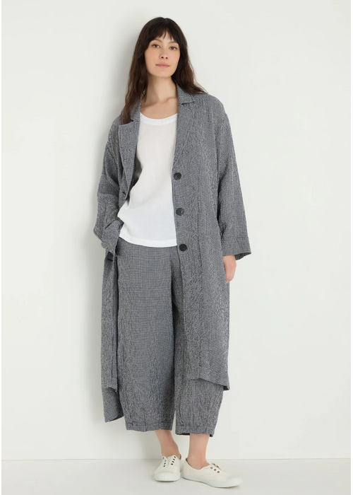 SAHARA Sahara MTJ6721 Gingham Boxy Coat