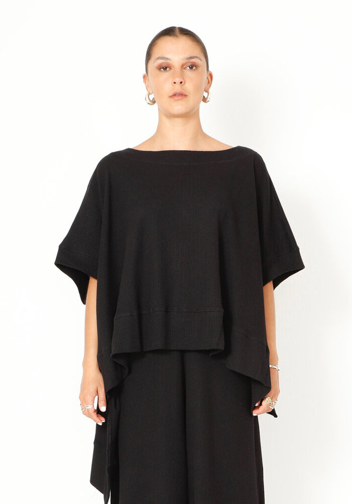 Sort Aarhus SA2180 Boxy Waffle Top