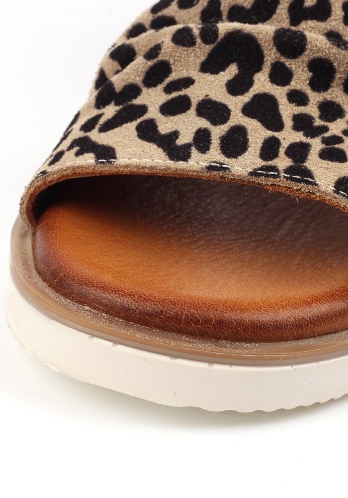 Lunar JLS003 Steffi Ocelot Wedge Sandal