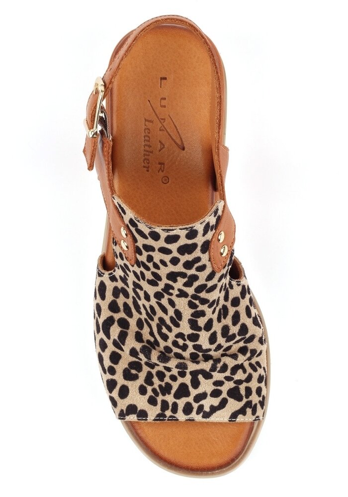 Lunar JLS003 Steffi Ocelot Wedge Sandal