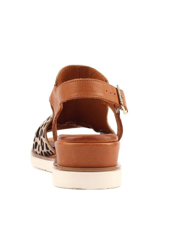 Lunar JLS003 Steffi Ocelot Wedge Sandal