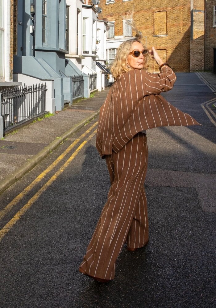 Chalk Jasmine Stripe Trousers