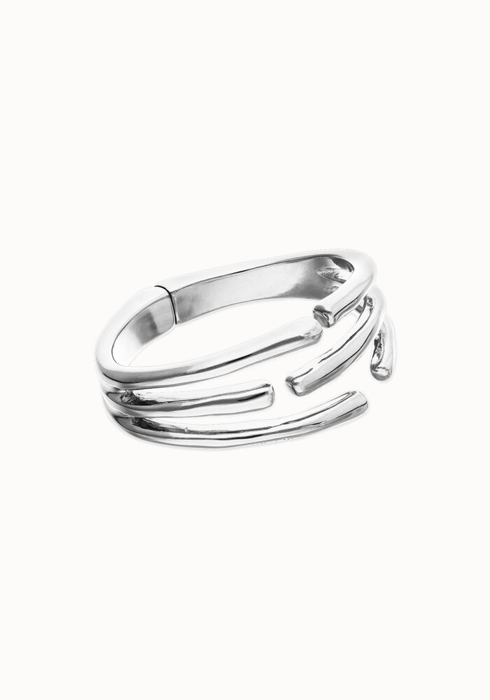 Uno de 50 Bangle Bracelet With Multiple Intertwined Organic Shapes PUL2633MTL