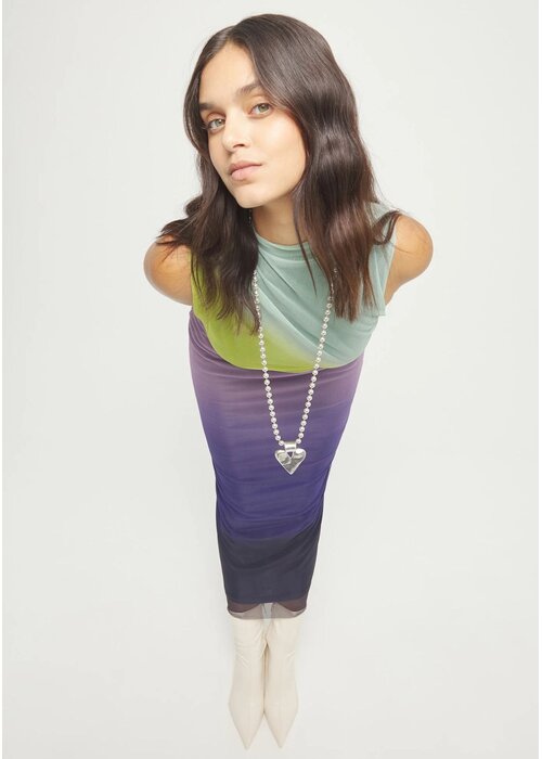 UNO DE 50 Uno de 50 Long Necklace With Beads And Heart Detail COL2067MTL