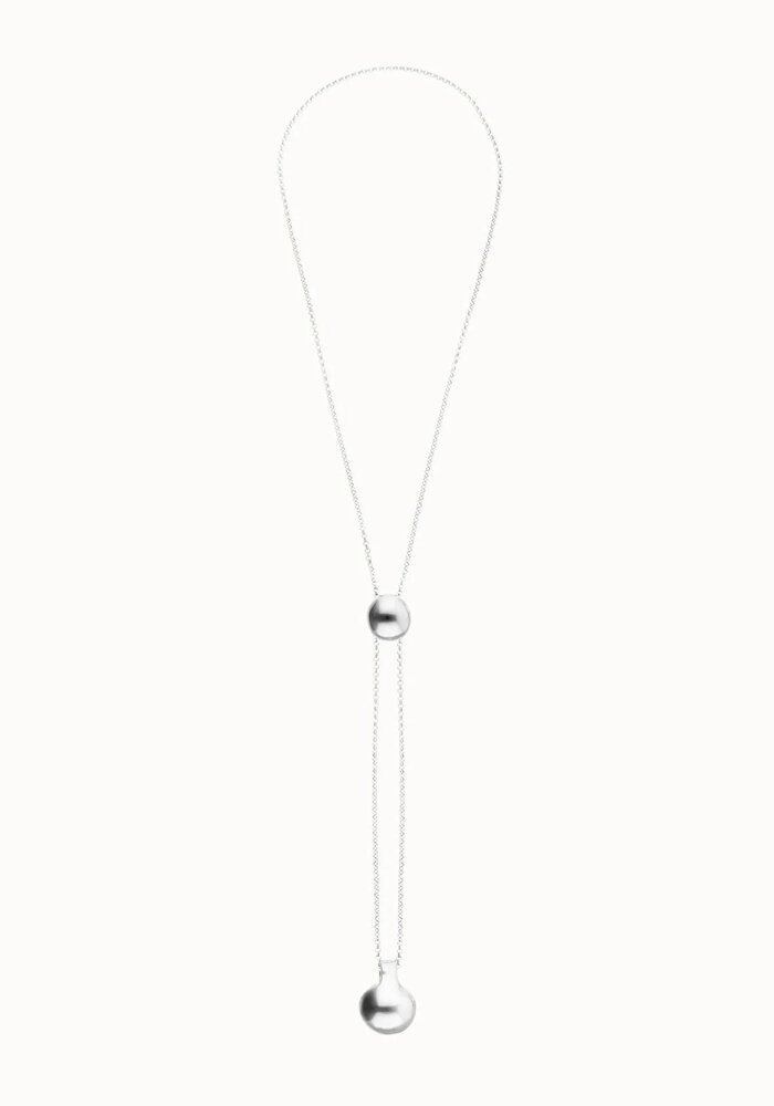 Uno de 50 Long Necklace With An Adjustable Chain And Two Weights COL2055MTL