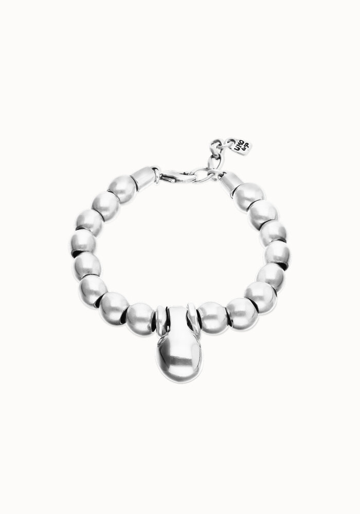 Uno de 50 Beaded Bracelet With Small And Large Beads PUL2608MTL