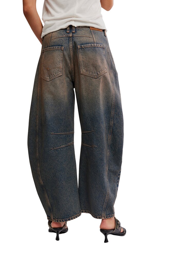Free People Good Luck Barrel Jeans