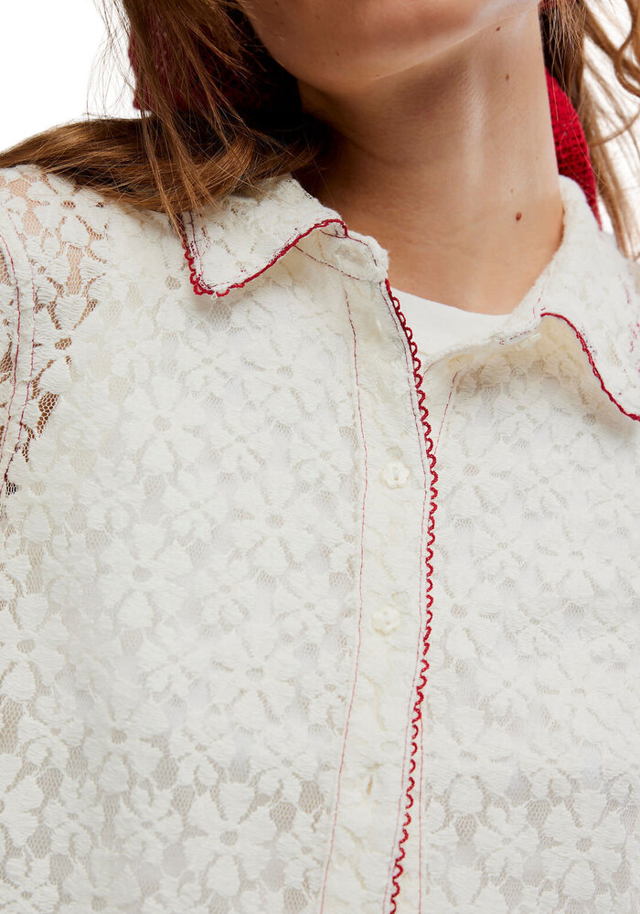 Free People Mannie Lace Button Shirt