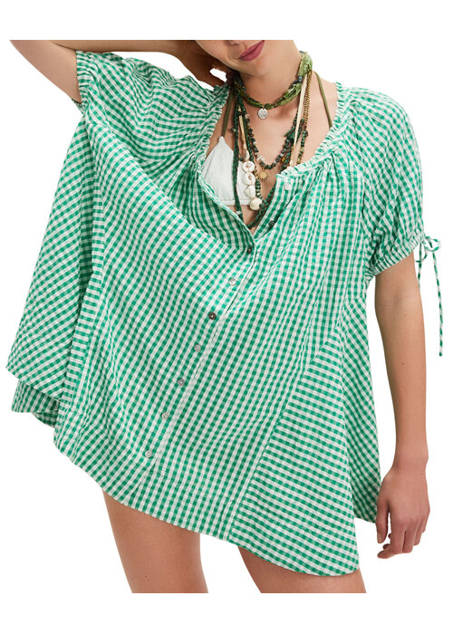 FREE PEOPLE Free People Farley Gingham Tunic