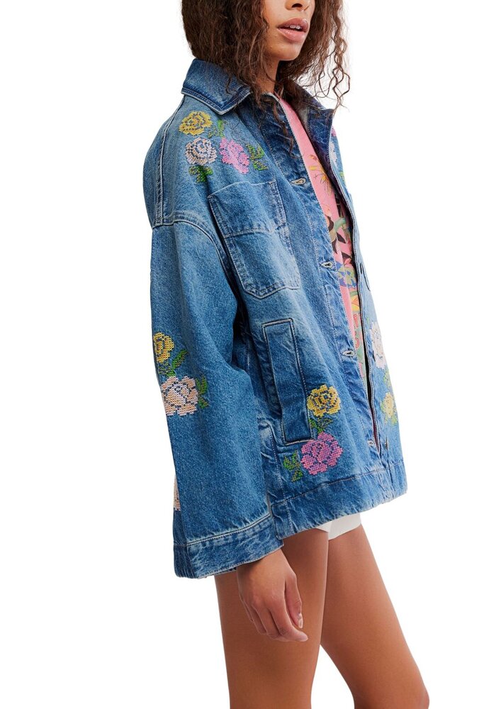 Free People Madison City Denim Jacket