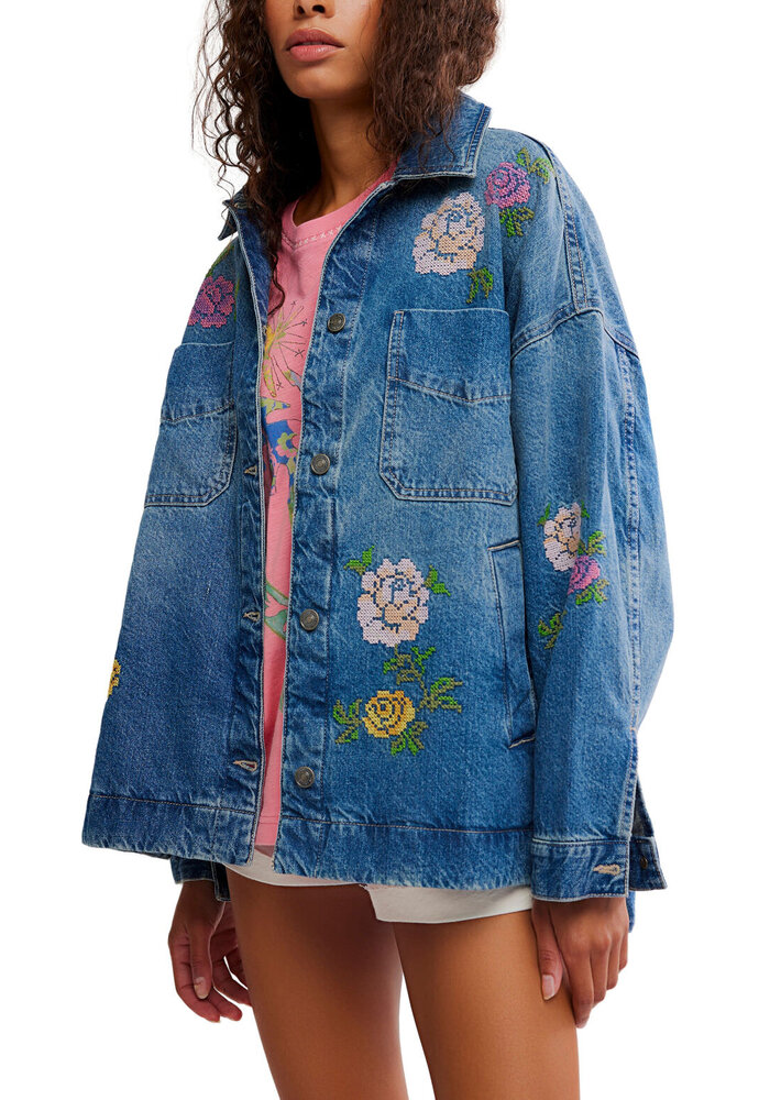 Free People Madison City Denim Jacket