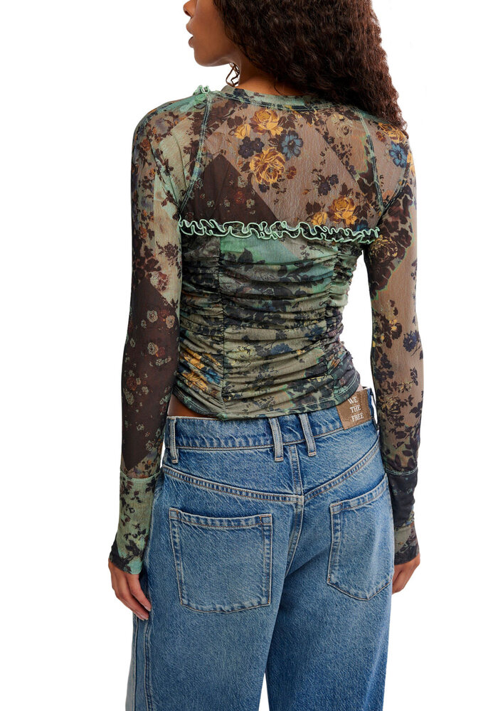 Free People Ariana Long Sleeve Ruched Top