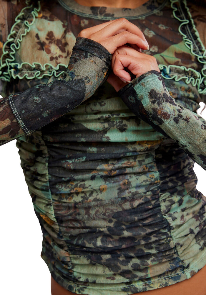 Free People Ariana Long Sleeve Ruched Top