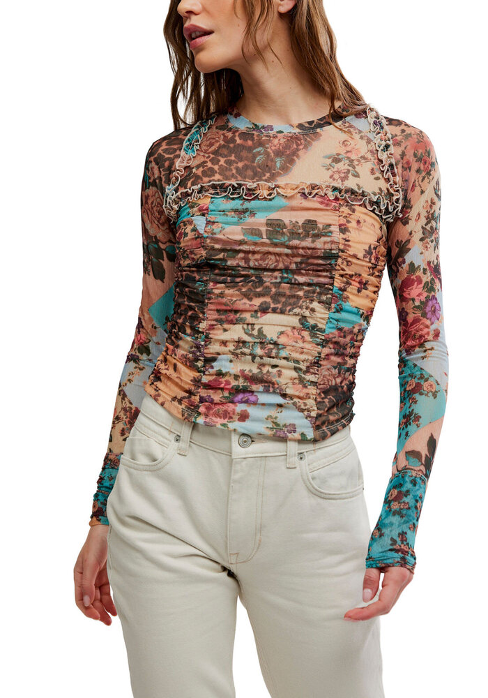 Free People Ariana Long Sleeve Ruched Top