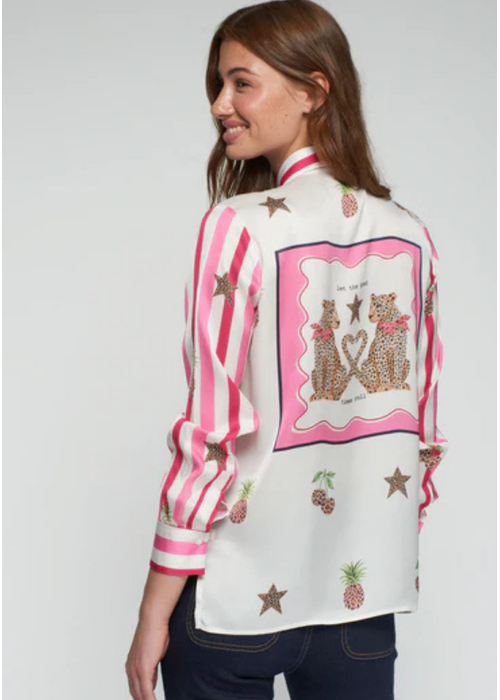 VILAGALLO Vilagallo Leopard Striped Shirt 33641