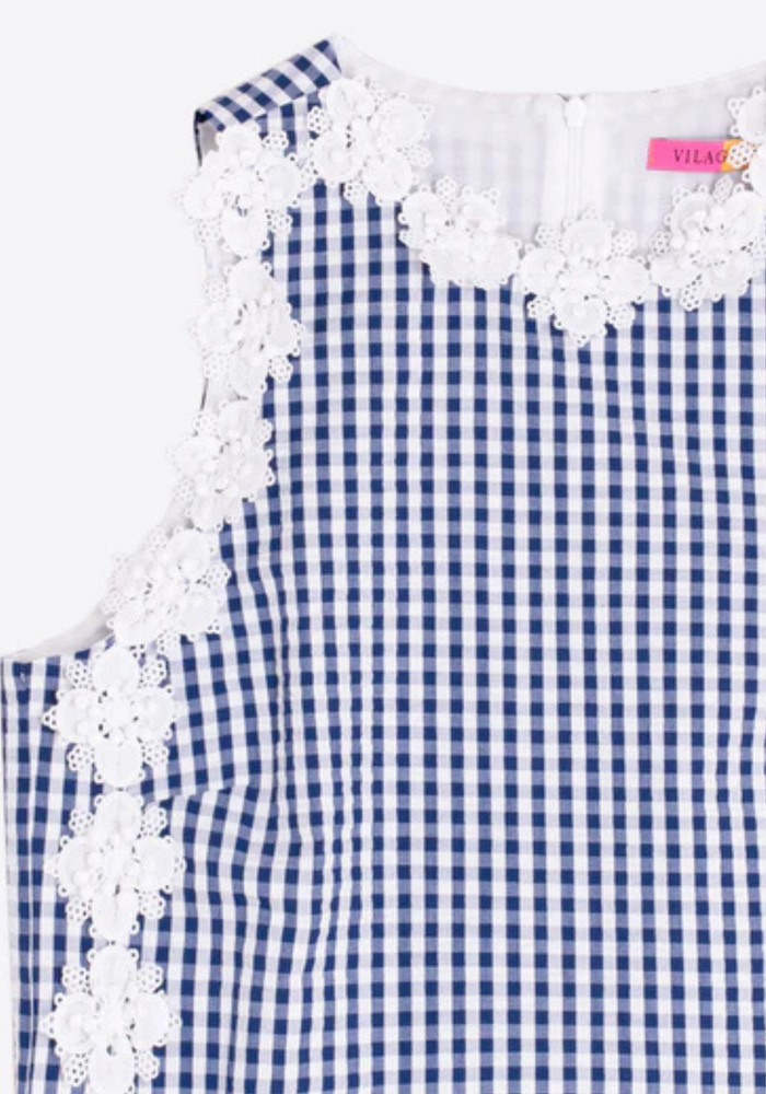 Vilagallo Vichy Sleeveless Top 33374