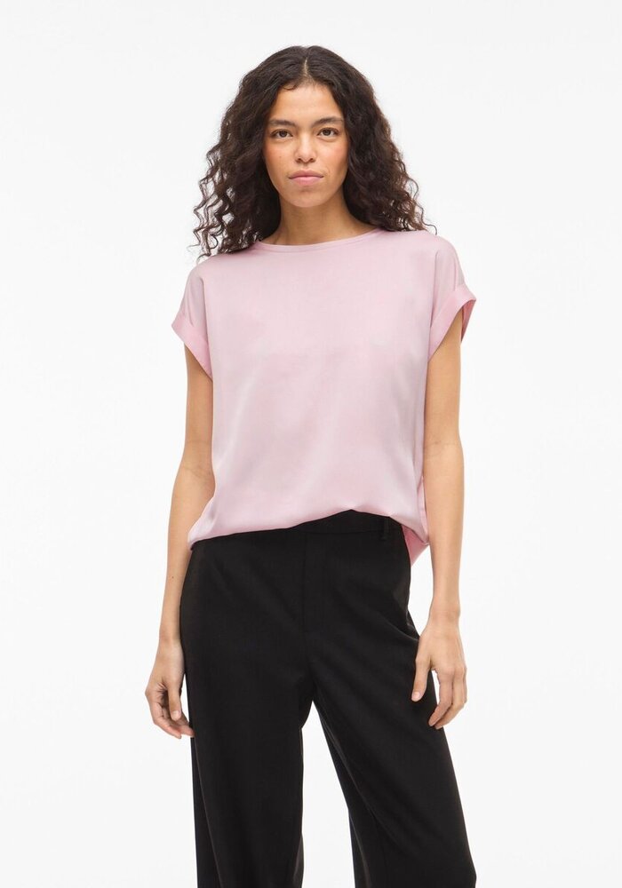 Vila Viellette Satin T-Shirt