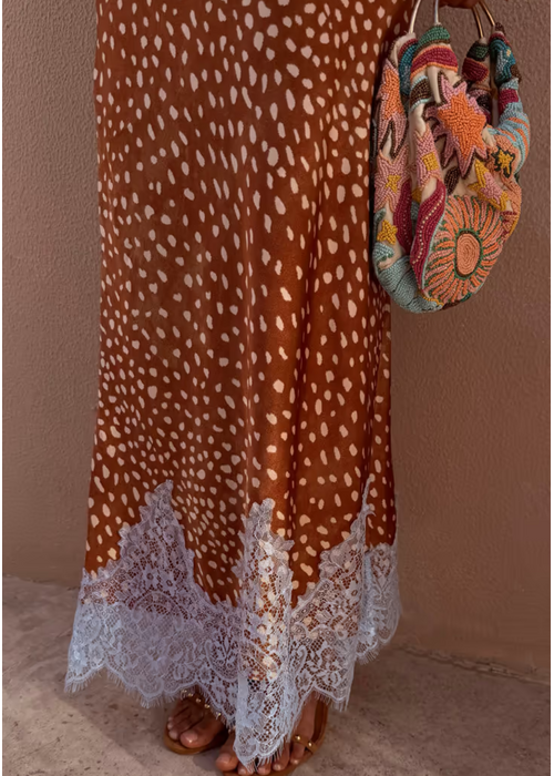 NEVER FULLY DRESSED Never Fully Dressed Fawn Print Maeva Skirt