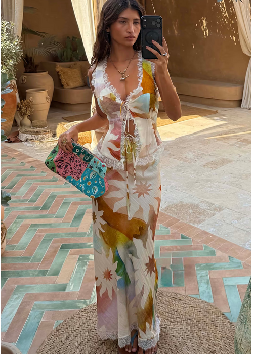 NEVER FULLY DRESSED Never Fully Dressed Abstract Soleil Mabel Skirt