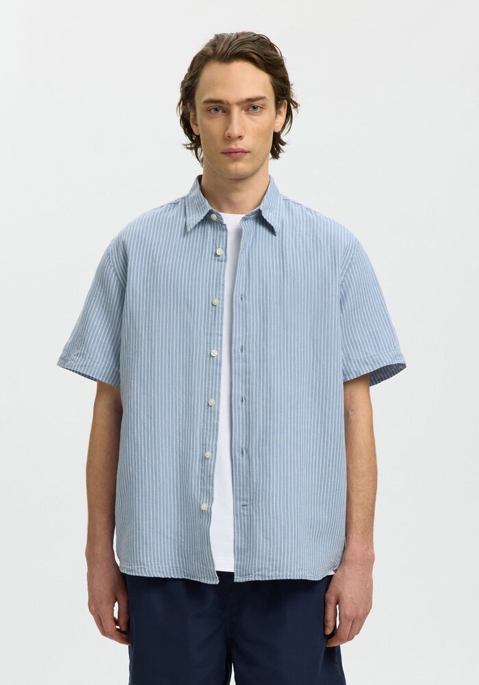 Selected Homme Reg Clay Linen Shirt