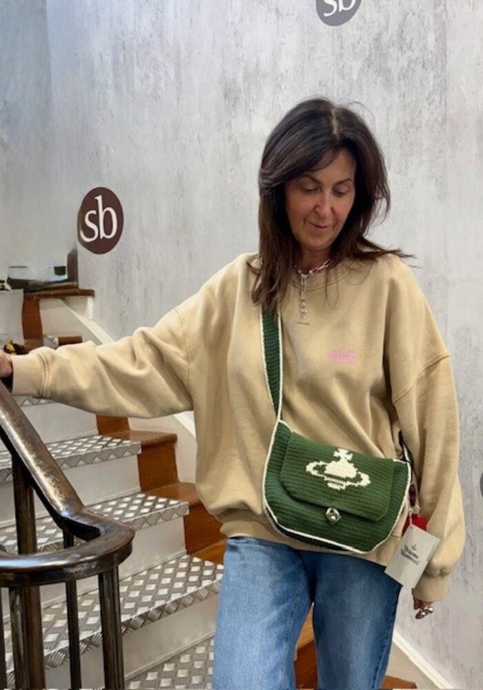 Vivienne Westwood Lucky 1/2 Moon Crochet Bag