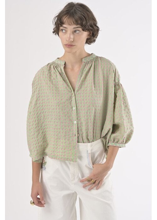 ORFEO PARIS Orfeo Paris Danielle Seersucker Check Shirt