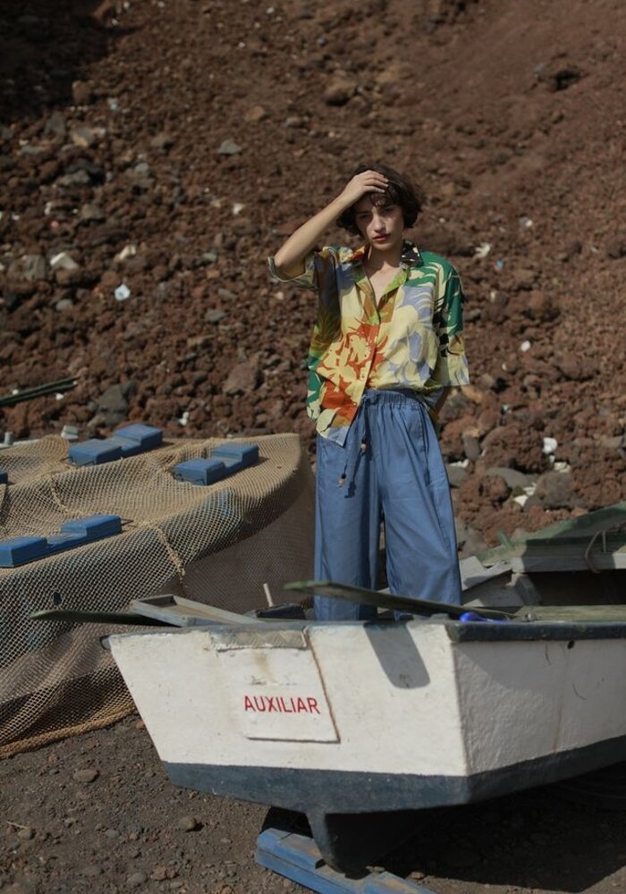 Orfeo Paris Sabrina Pull On Wide Leg Trousers