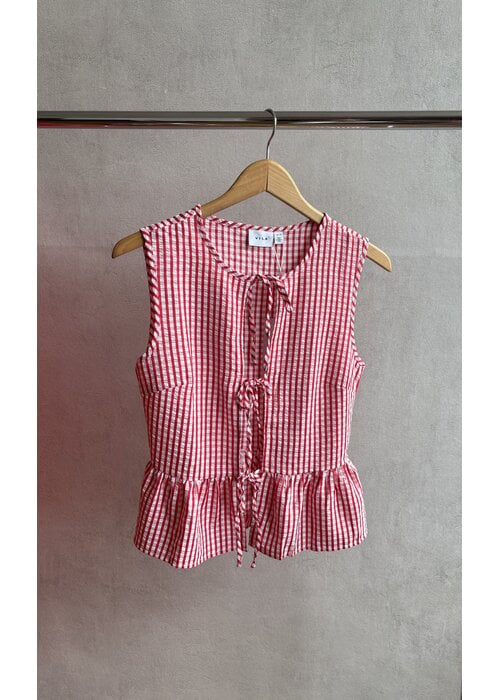VILA Vila Viterni Check Tie Top