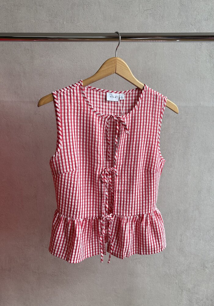 Vila Viterni Check Tie Top
