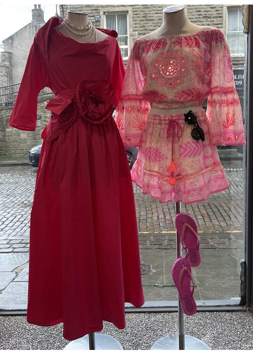 BIZE BIZE BK8400 Dress With Bow Belt