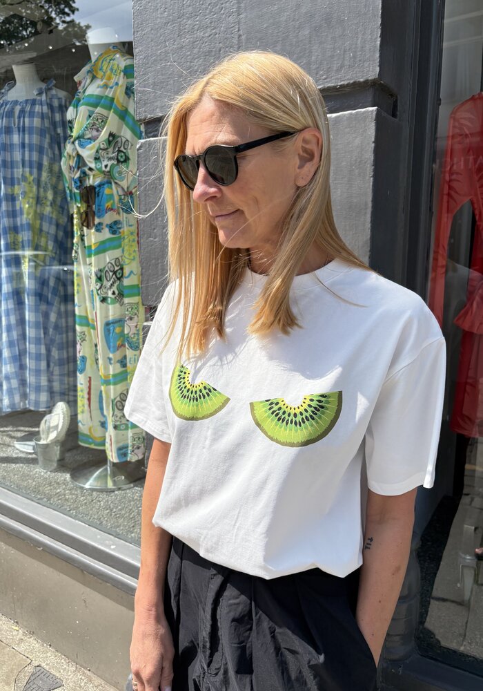 Never Fully Dressed Kiwi Boob T-Shirt