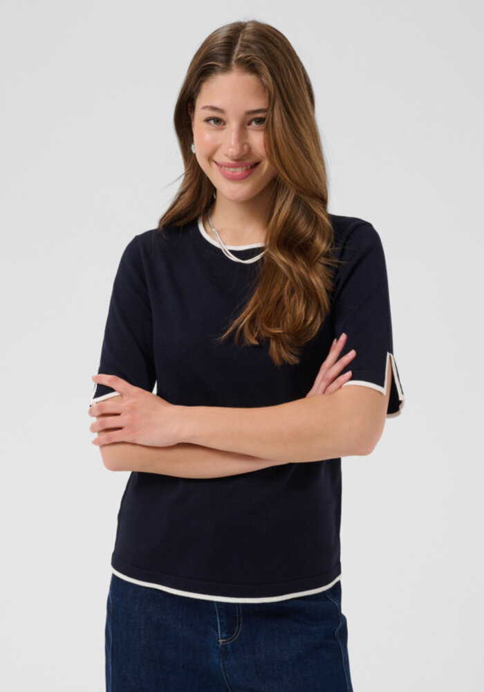 Saint Tropez Mila Contrast Pullover