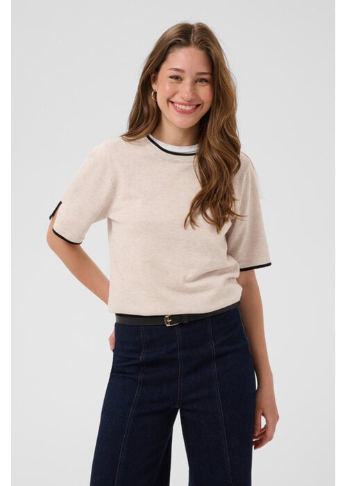 SAINT TROPEZ Saint Tropez Mila Contrast Pullover