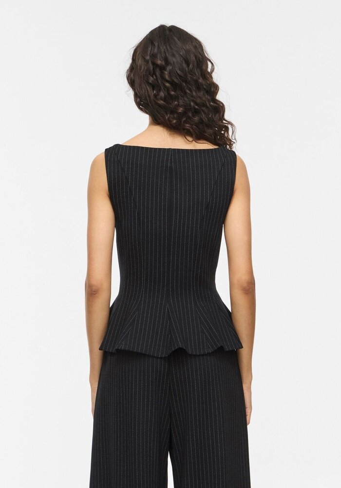 Vila Vimastriba Stripe Boat Neck Top