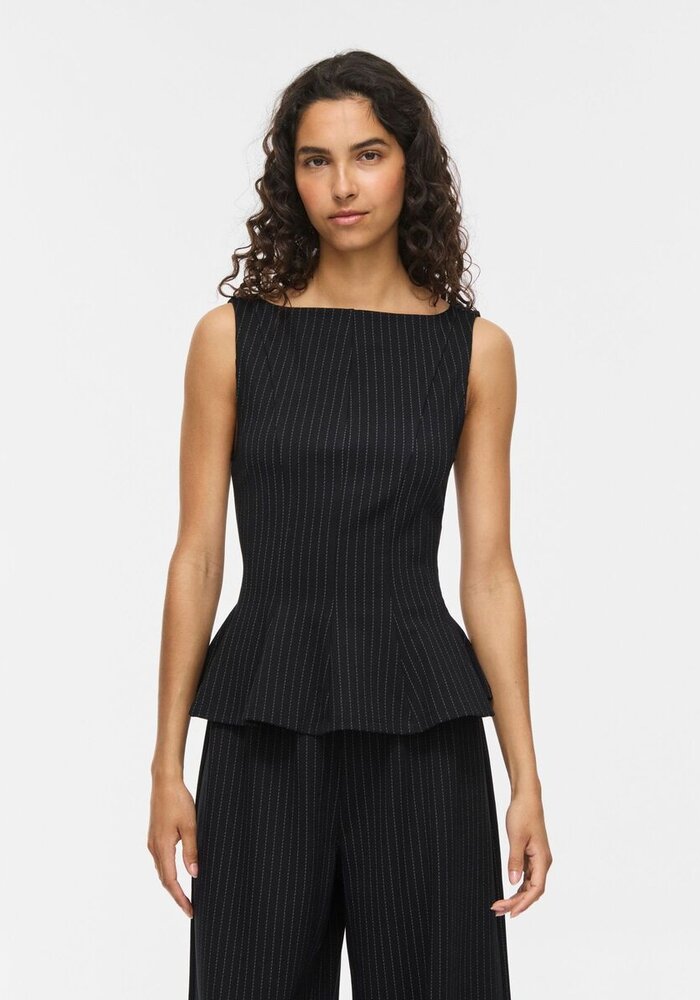 Vila Vimastriba Stripe Boat Neck Top