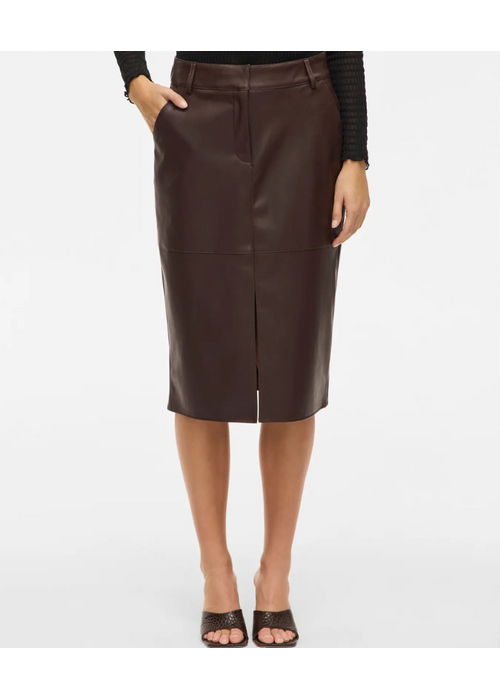 VILA Vila Vidagmar Faux Leather Skirt