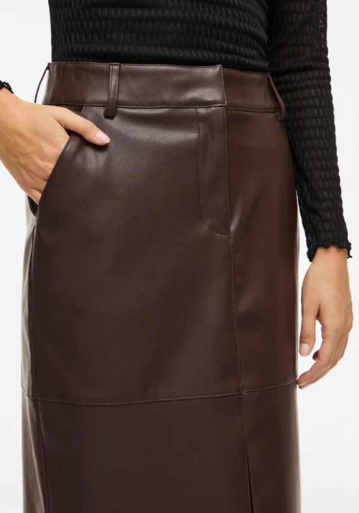 Vila Vidagmar Faux Leather Skirt