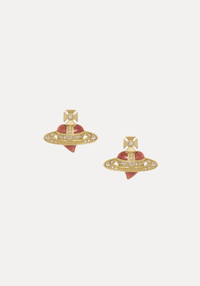 Vivienne Westwood New Diamante Heart Earrings 6201033K