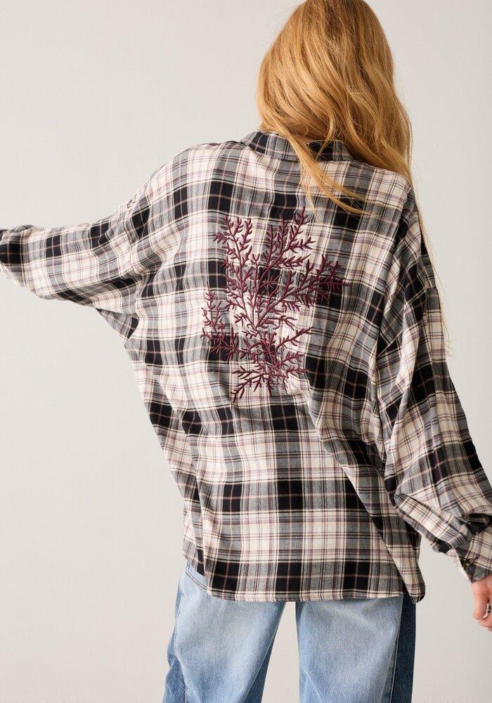 Summum Woman Plaid Flannel Blouse 2S3538-12530