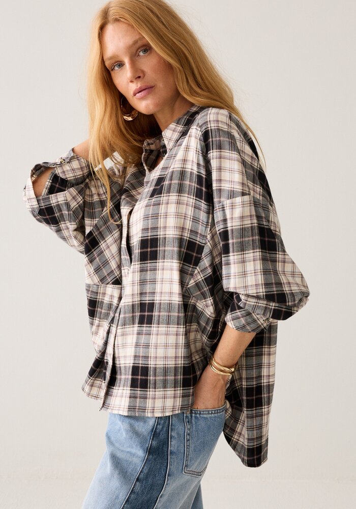 Summum Woman Plaid Flannel Blouse 2S3538-12530