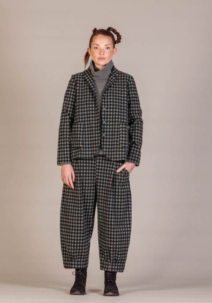 Mama B Italy Bianco JQ Check Trousers