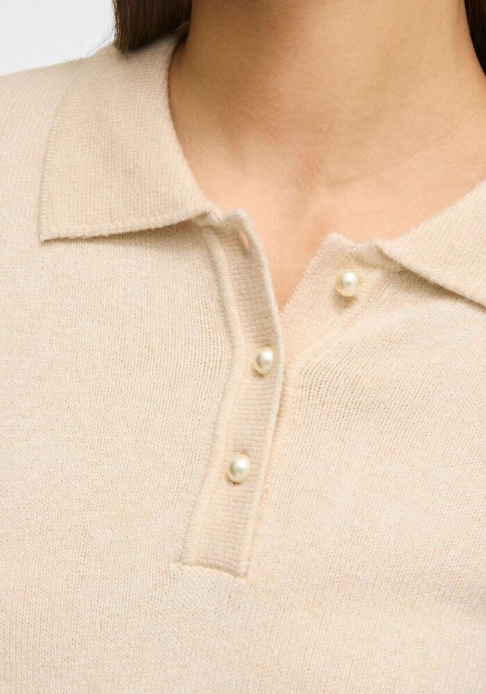 Vila Viril Long Sleeve Polo Pullover