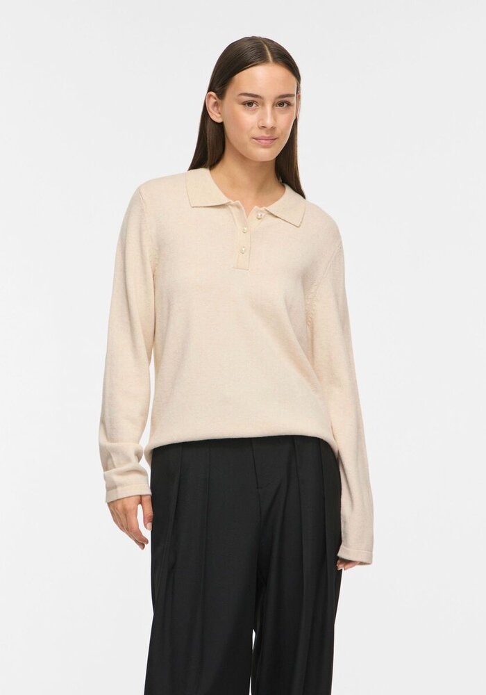 Vila Viril Long Sleeve Polo Pullover