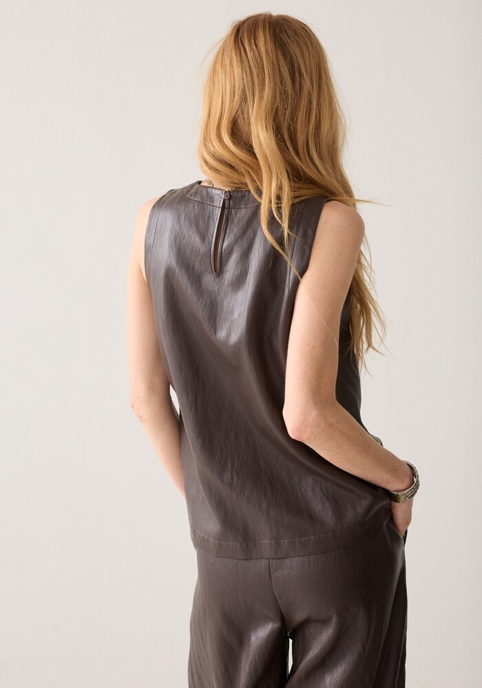 Summum Woman Faux Leather Top 2S3557-12526