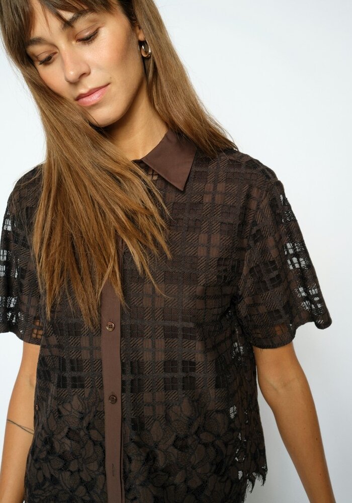 Mos Mosh Lia Checko Lace Shirt