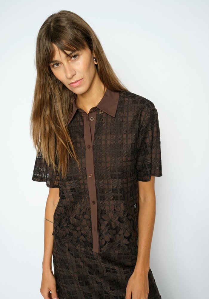 Mos Mosh Lia Checko Lace Shirt